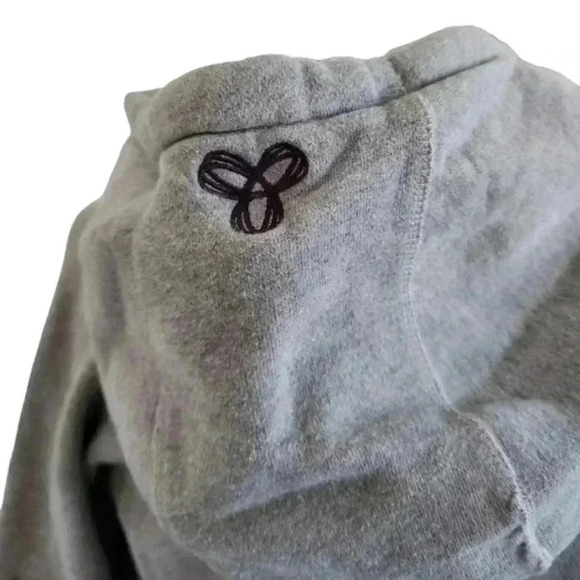 Aritzia TNA Sweatfleece Baltic Hoodie Grey Purple Sweatshirt Women's size Small - Picture 6 of 13